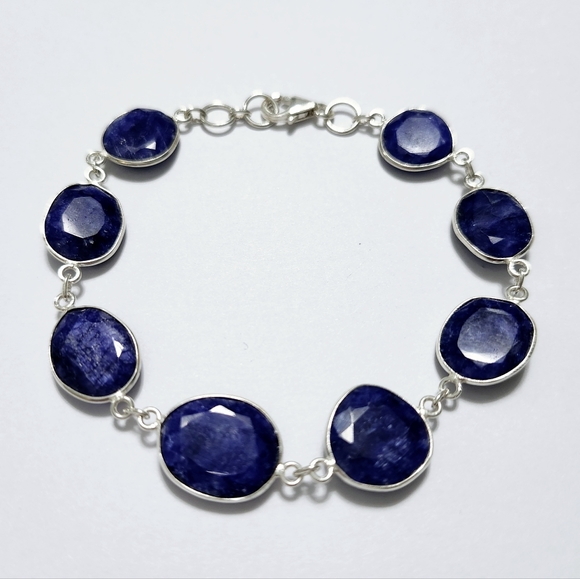 Sapphire sterling silver Bracelet - Picture 5 of 7